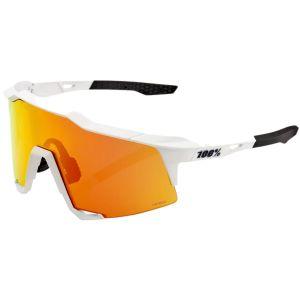 100% Sunglasses Soft Tact Off White HiPER Red Mirror Lens: 60007-00009