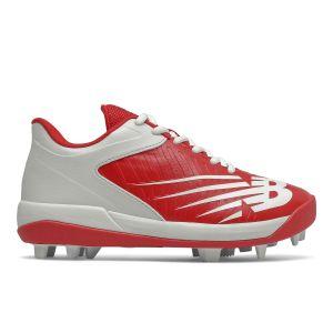 New Balance 4040 v6 Red/White Youth Baseball Cleat