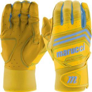 Marucci FUZN Yellow Adult Batting Gloves