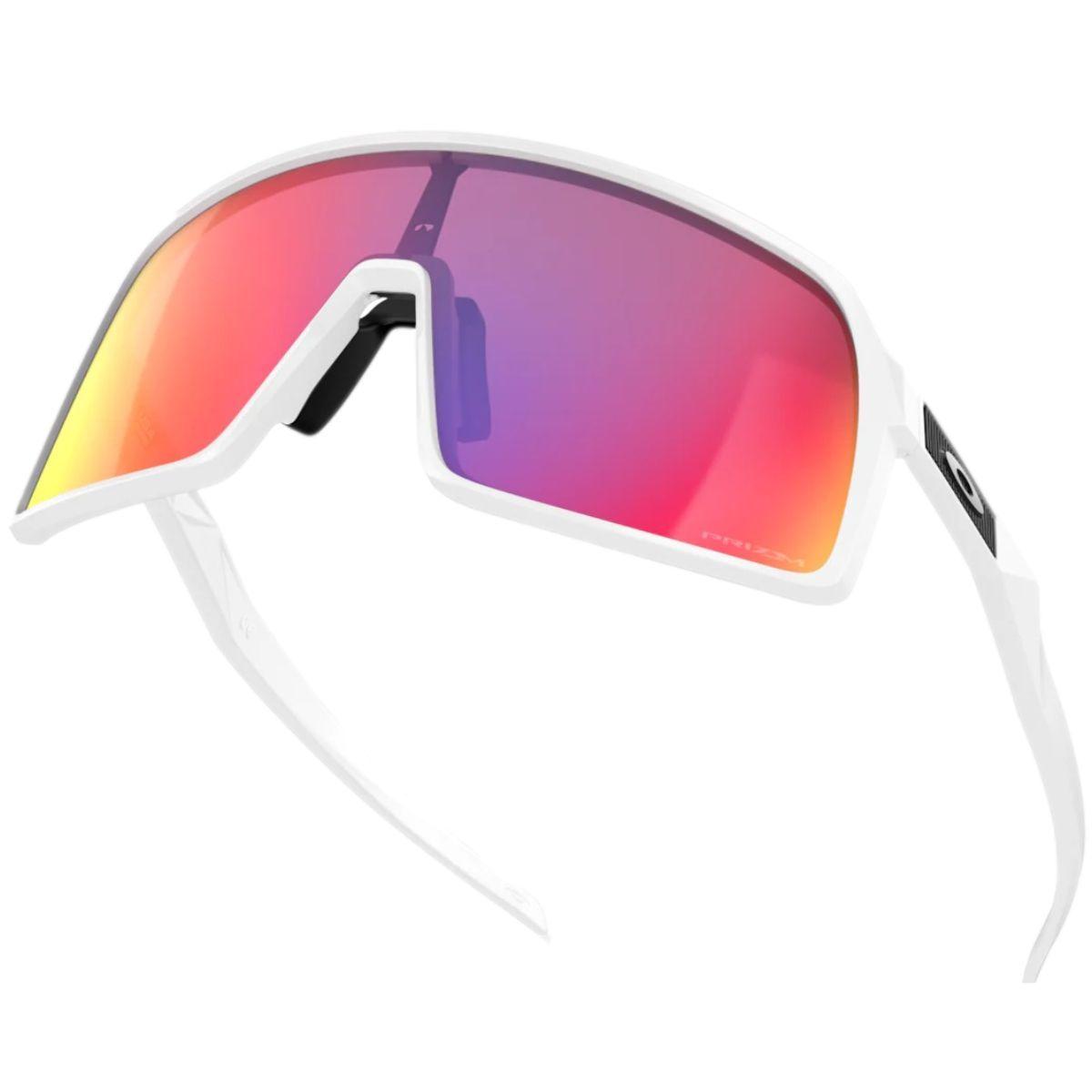 アクセサリー SUTRO WHITE/PRIZM ROAD Sutro Prizm Road Lenses, Matte White Frame Sunglasses