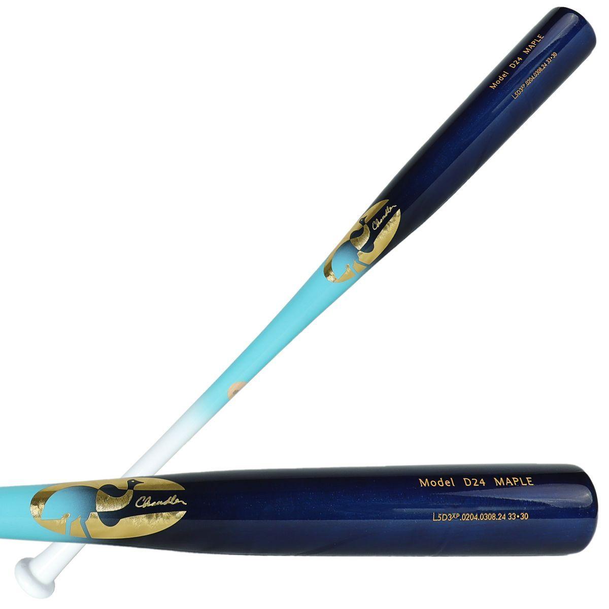 Blue Chandler Maple Wood Bat