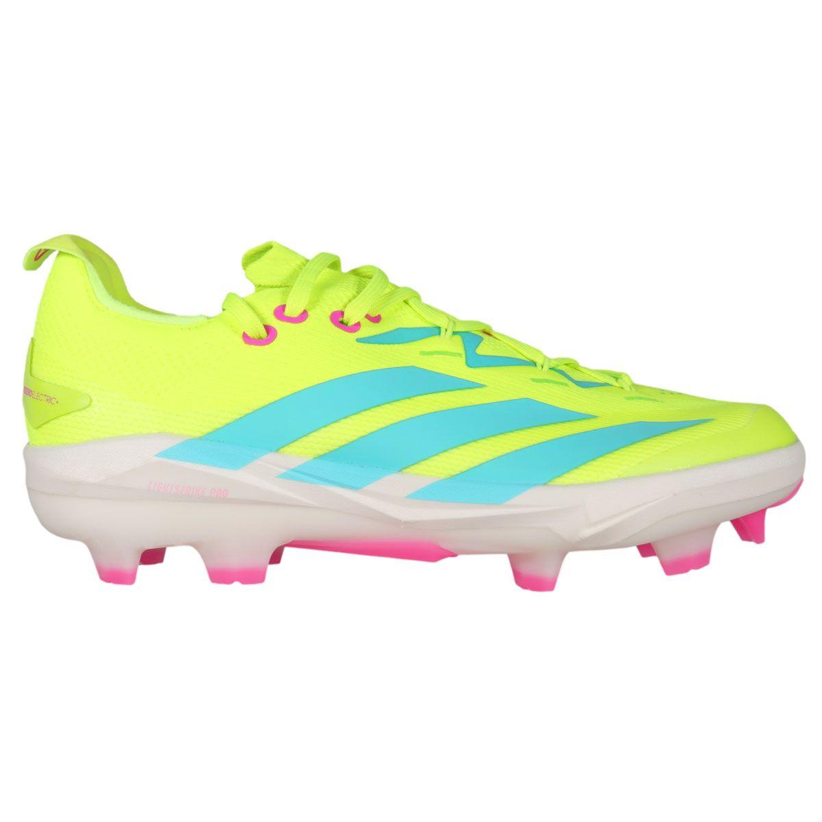 adidas Adizero Electric+ 2.0 Lime/Pink TPU Baseball Cleat