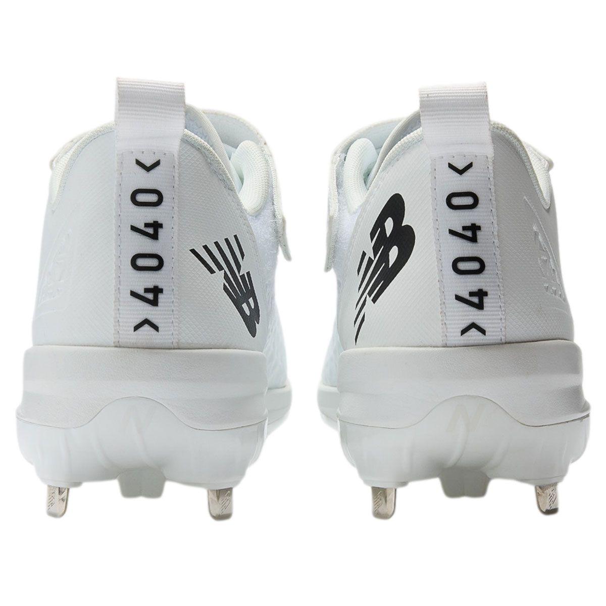 New Balance FuelCell 4040v8 White Metal Baseball Cleats | Better