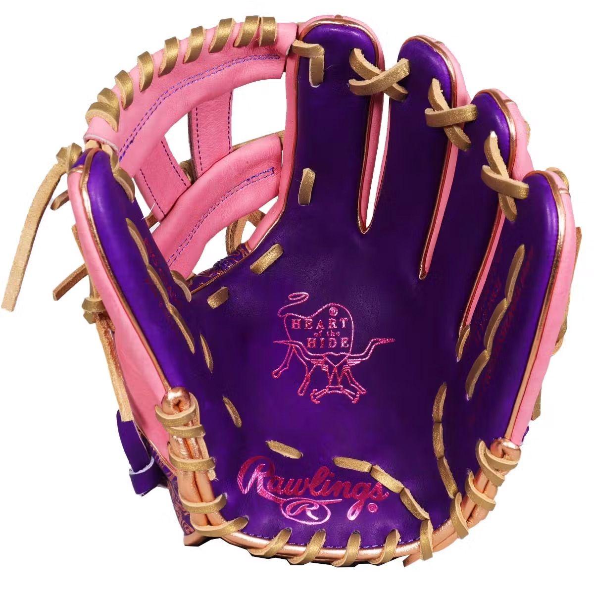 『Rawlin globe purple』 $200 - $299.99 Rawlings Professional Gloves Purple