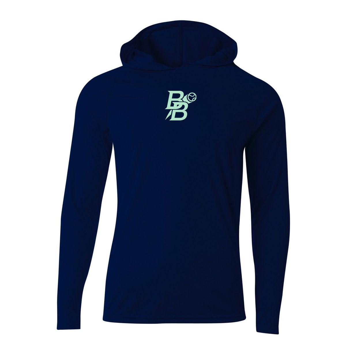 Speedster Emu Blue Long Sleeve Hoodie front