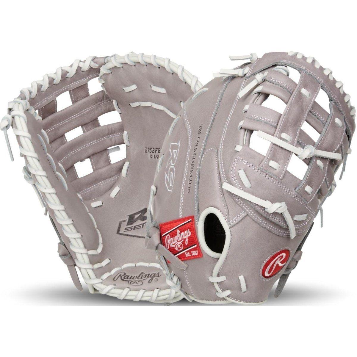 Rawlings R9 12.5" Fastpitch First Base Mitt: R9SBFBM-17G