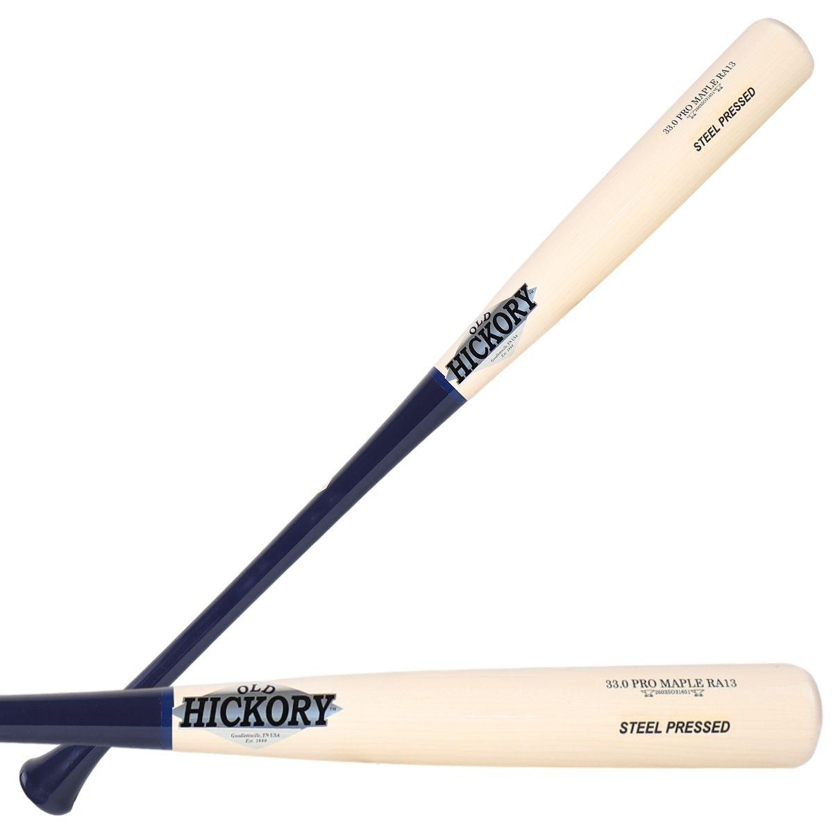 Old Hickory RA13 Steel Pressed Maple Wood Baseball Bat: RA13STEELPRESSED