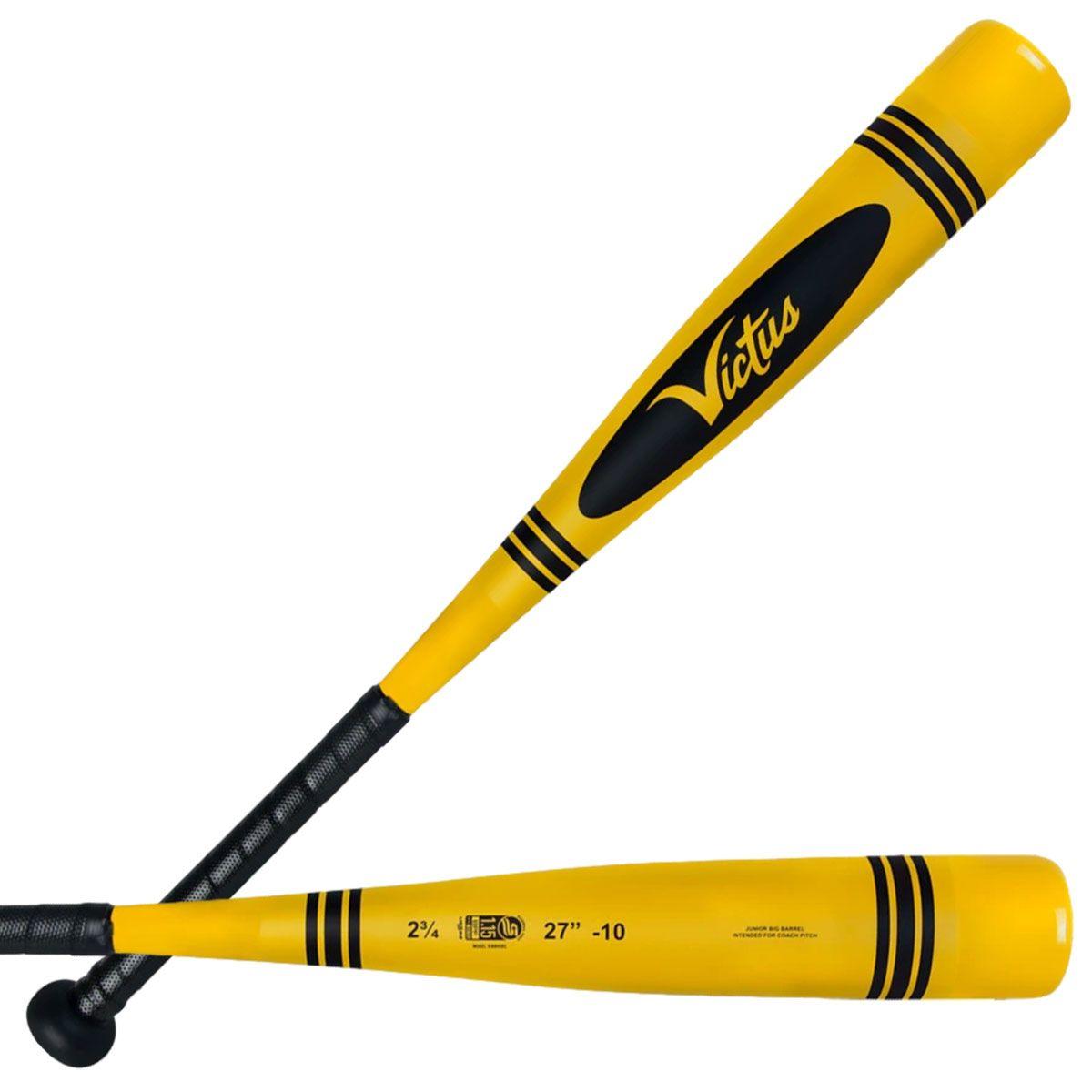 Victus Vibe Junior Big Barrell Yellow Crayon USSSA Drop 10 Baseball Bat: VJBBVIBC-YL