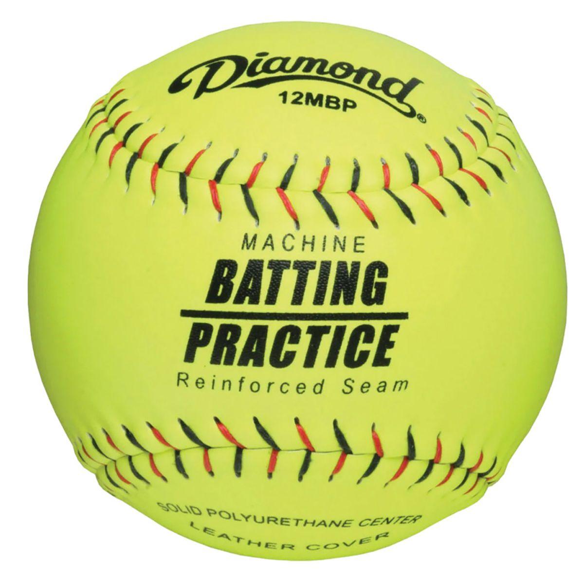 Diamond One-Dozen 12" Leather Pitching Machine Softballs