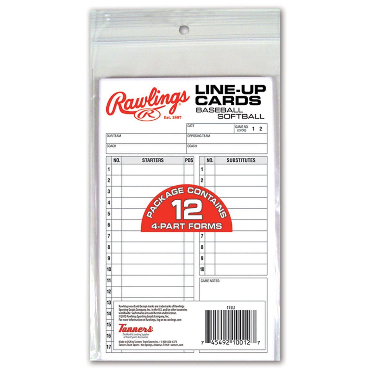 Rawlings Line-Up Cards 12-Pack