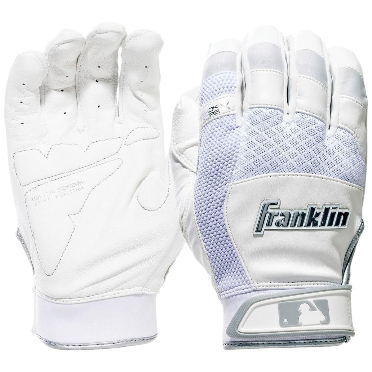 Franklin Shok Sorb X Adult Batting Gloves White
