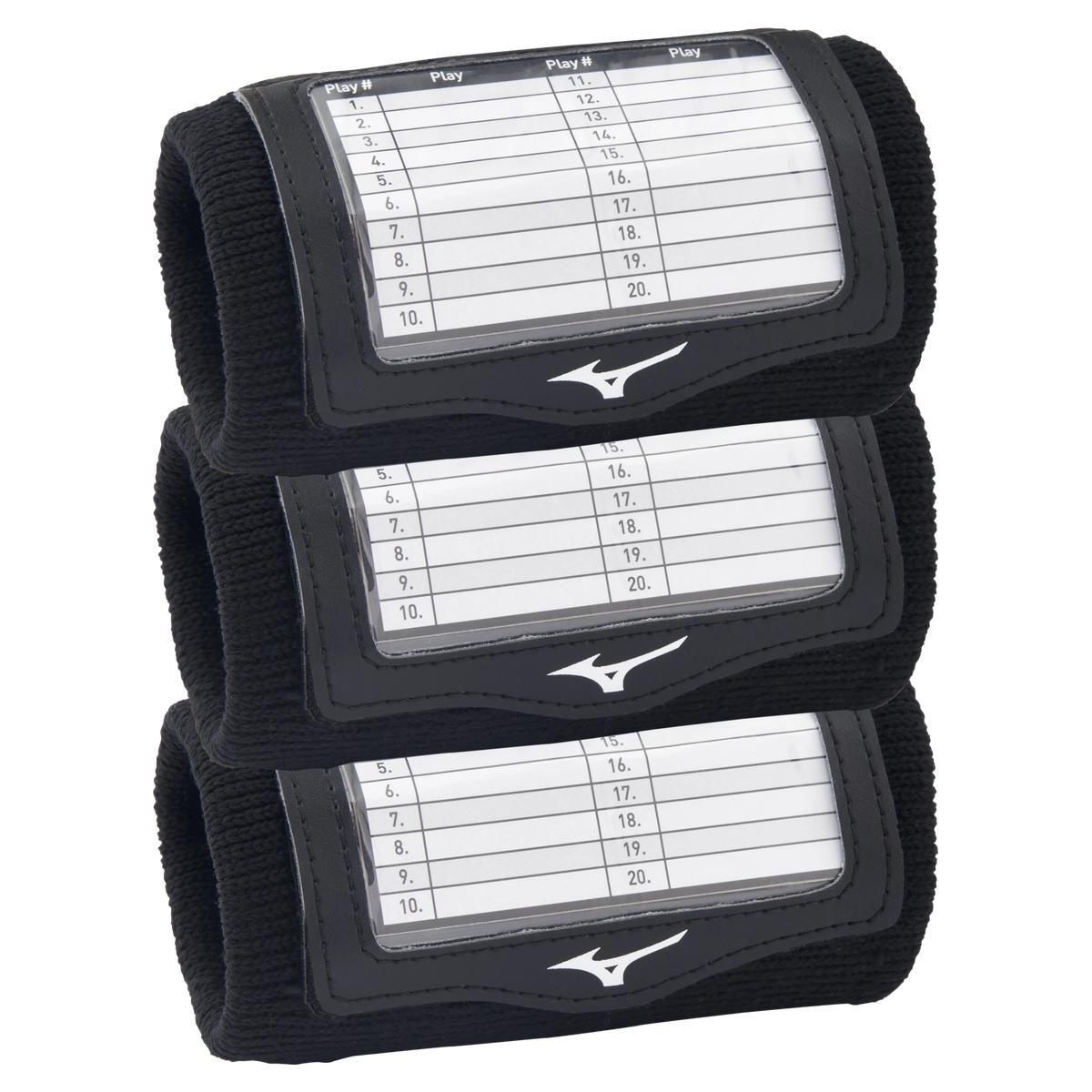 Mizuno Play Call Wristband 3-Pack black