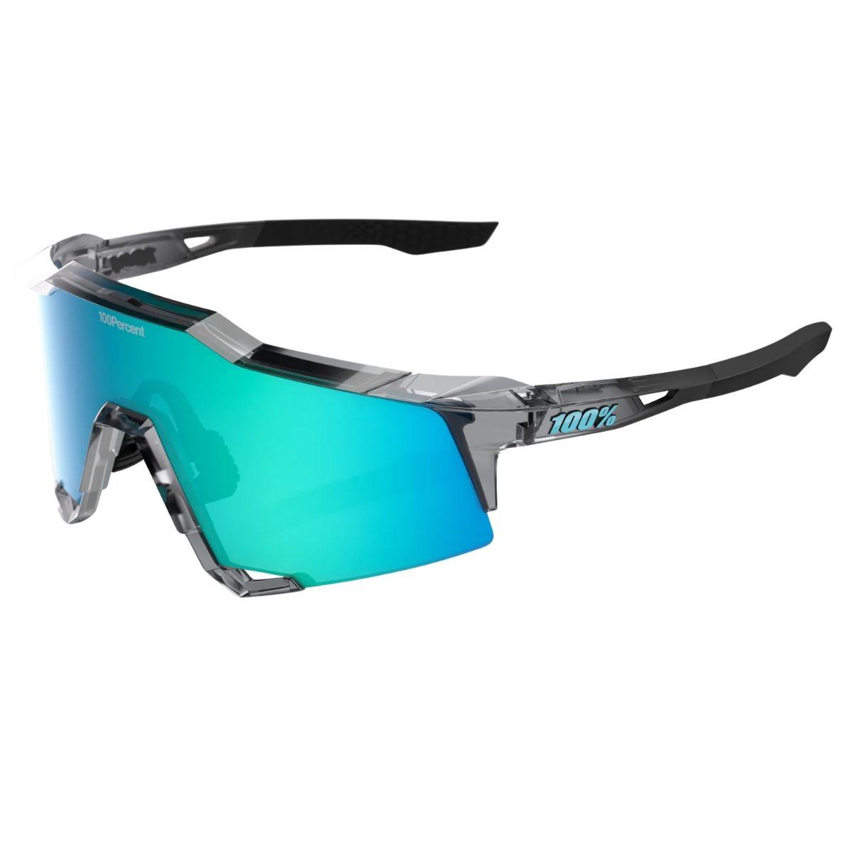 100% Speedcraft MLB Authentic Polished Translucent Grey Blue Topaz Mirror Lens Sunglasses