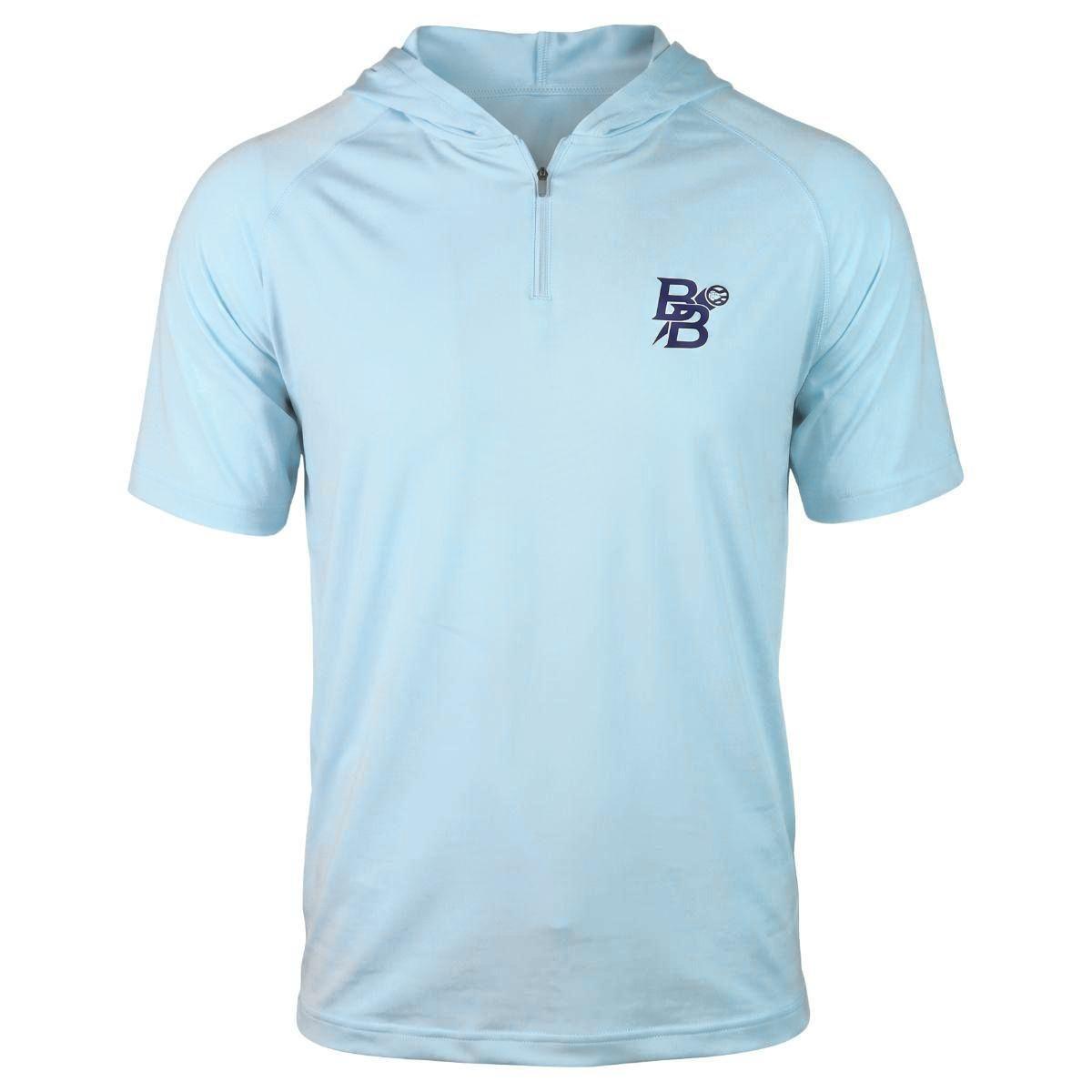 Better Baseball Lifestyle Short Sleeve Youth Hoodie baby blue