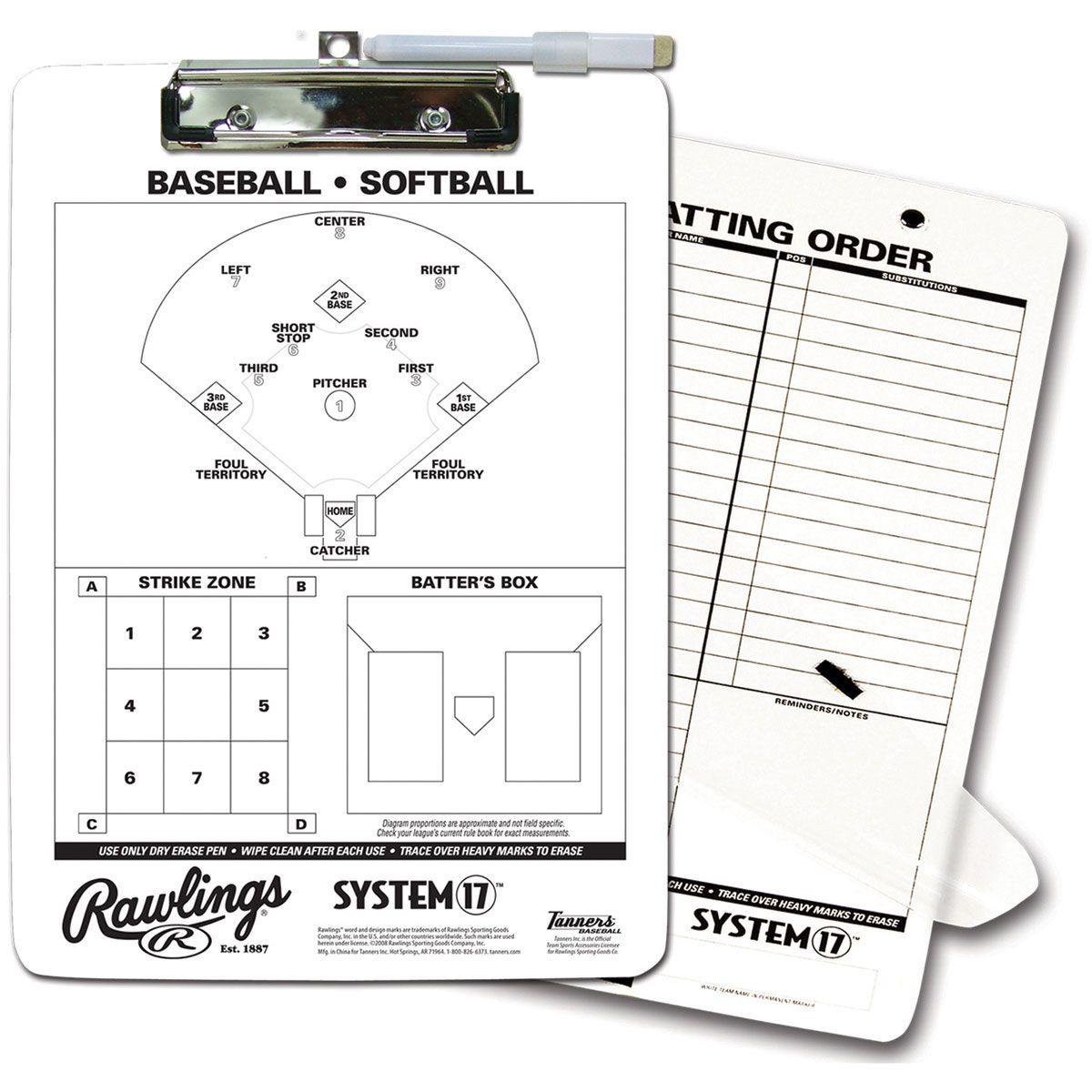 Rawlings System-17 Coach's Baseball Clipboard