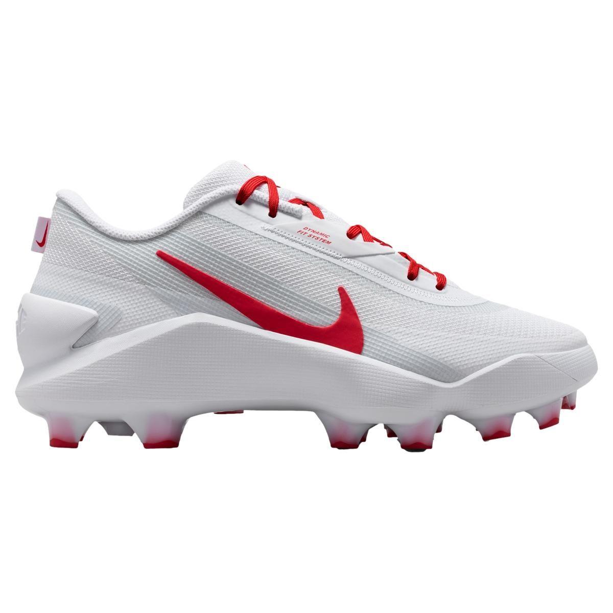 Nike Diamond Showcase White/University Red Molded Cleats