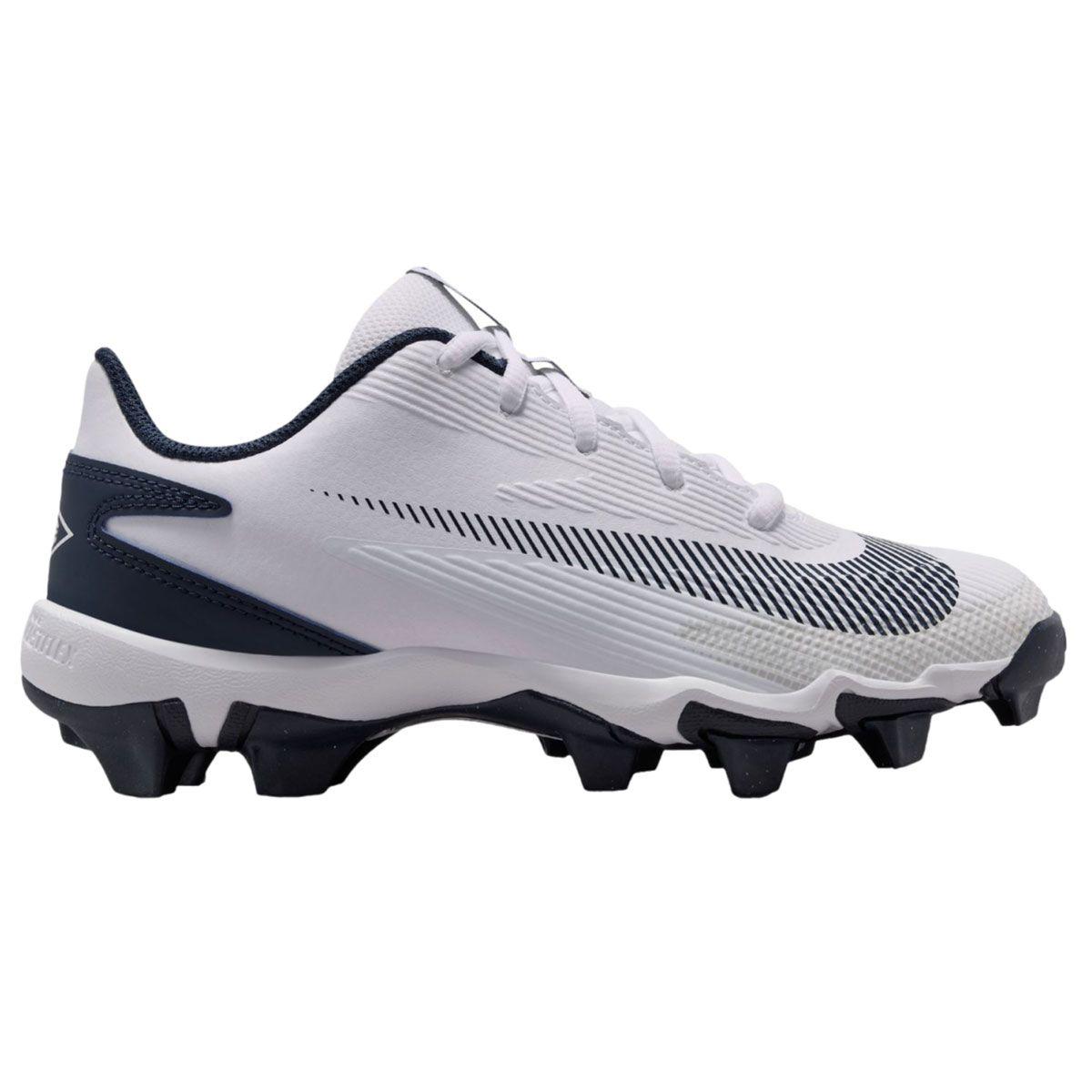 Nike Diamond Clutch White/Navy Youth Molded Baseball Cleats