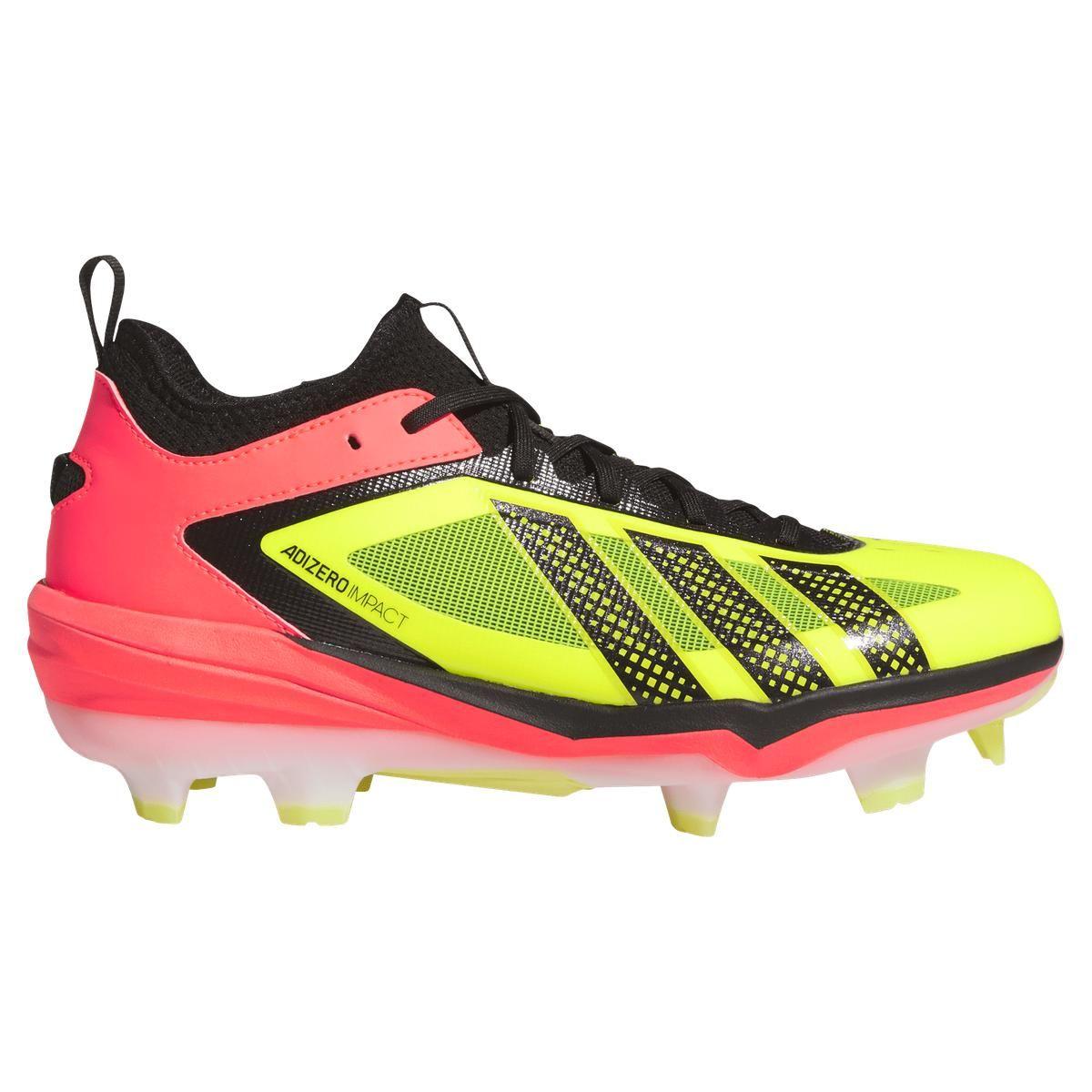 Adidas Adizero Impact 3.0 Yellow/Red TPU Baseball Cleats