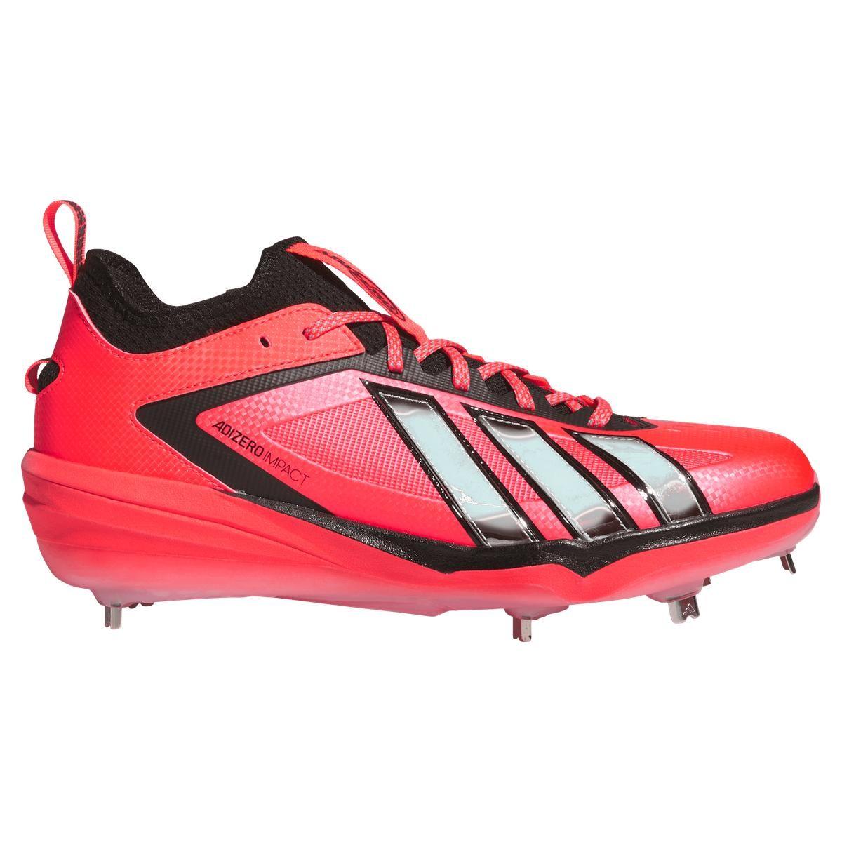 Adidas Adizero Impact 3.0 Red/Silver Metal Baseball Cleats
