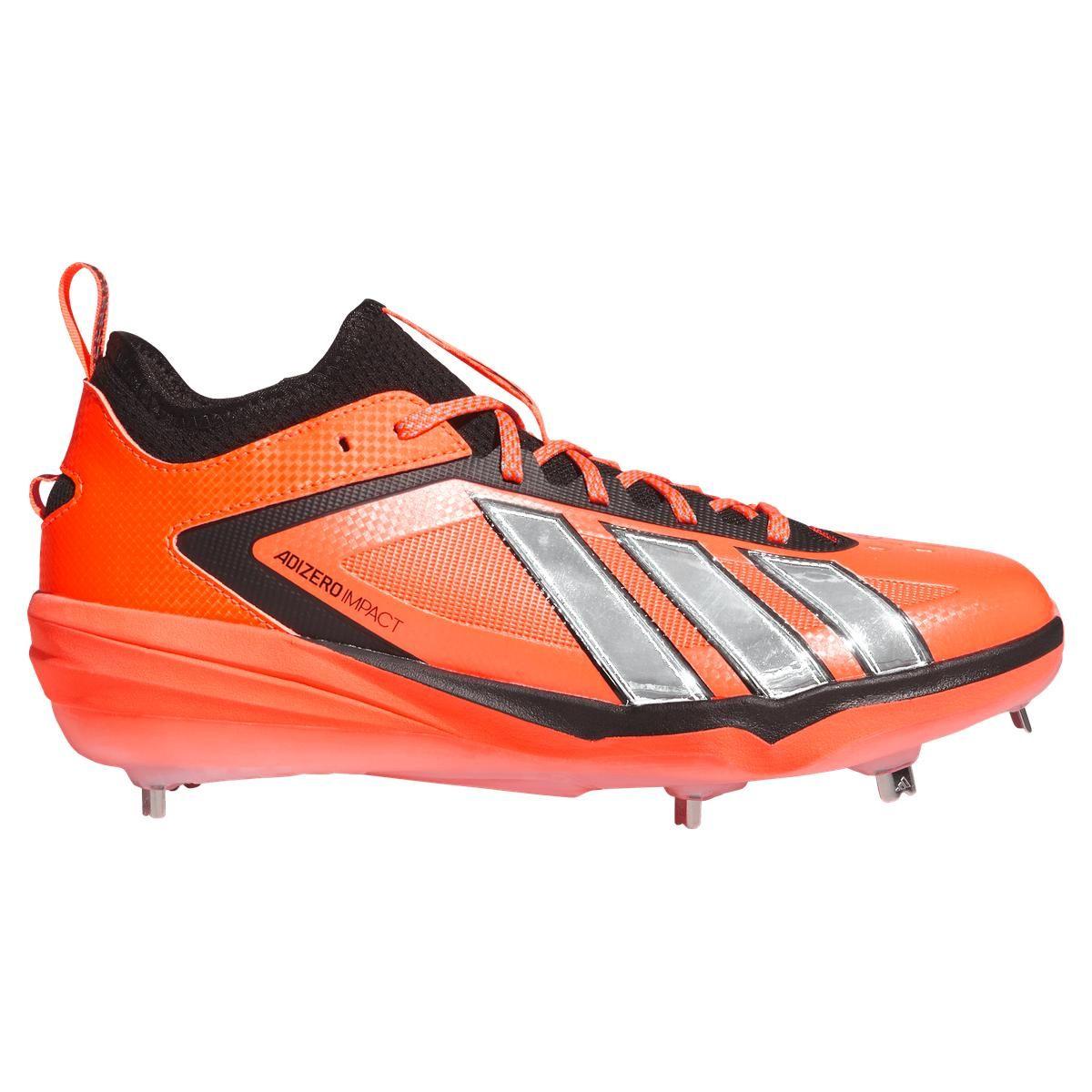 Adidas Adizero Impact 3.0 Orange/Silver Metal Baseball Cleats