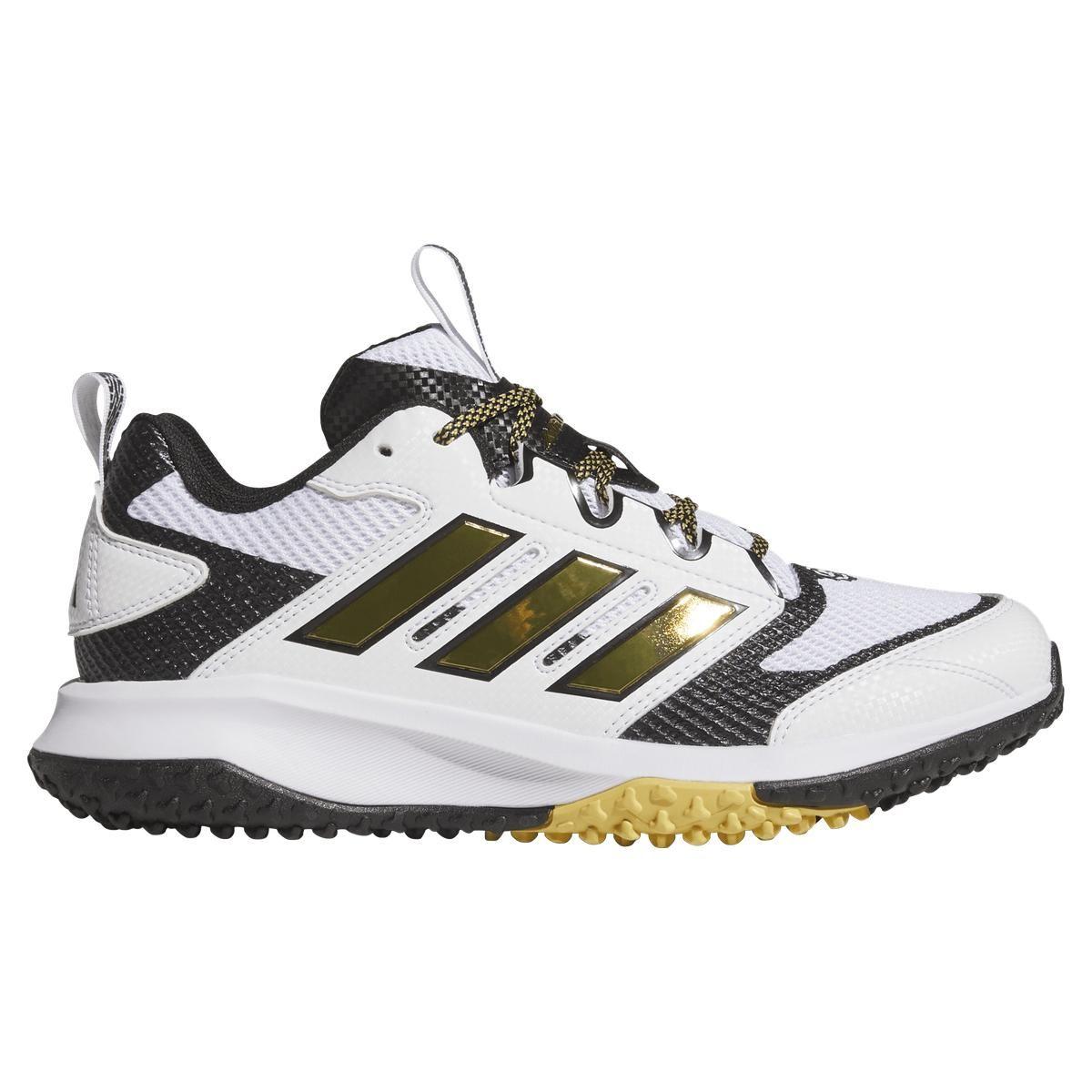 Adidas Adizero DGT White/Gold Turf Baseball Shoes