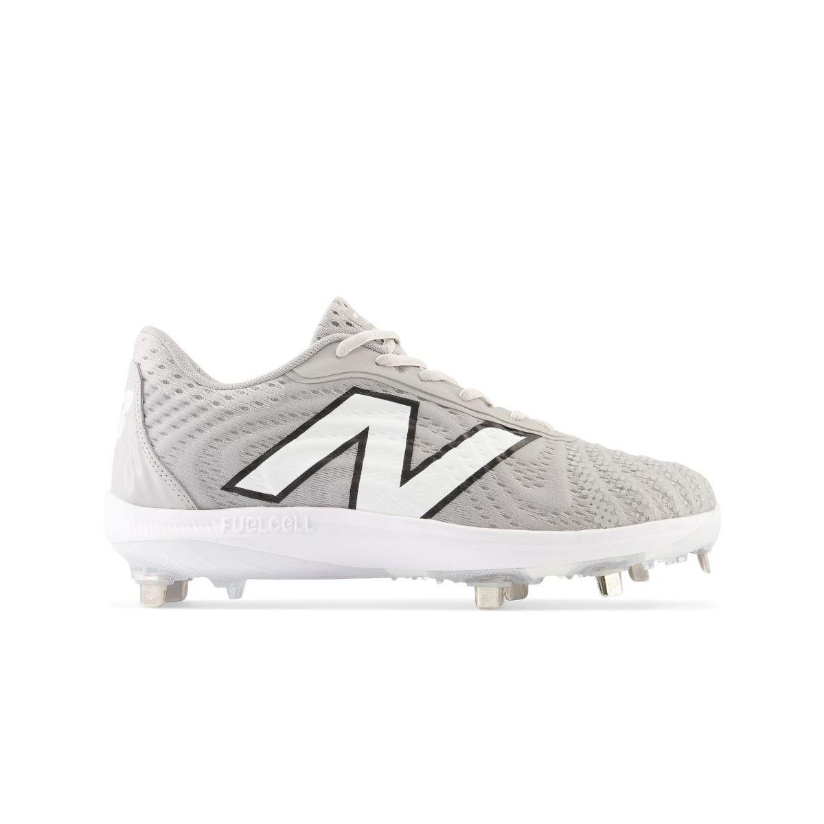 New Balance L4040v7 Grey Metal Cleats: L4040TG7