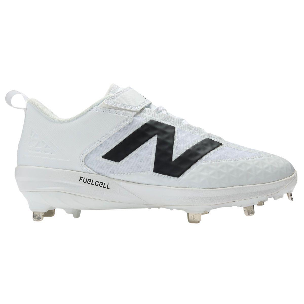 New Balance FuelCell 4040v8 White Metal Baseball Cleats