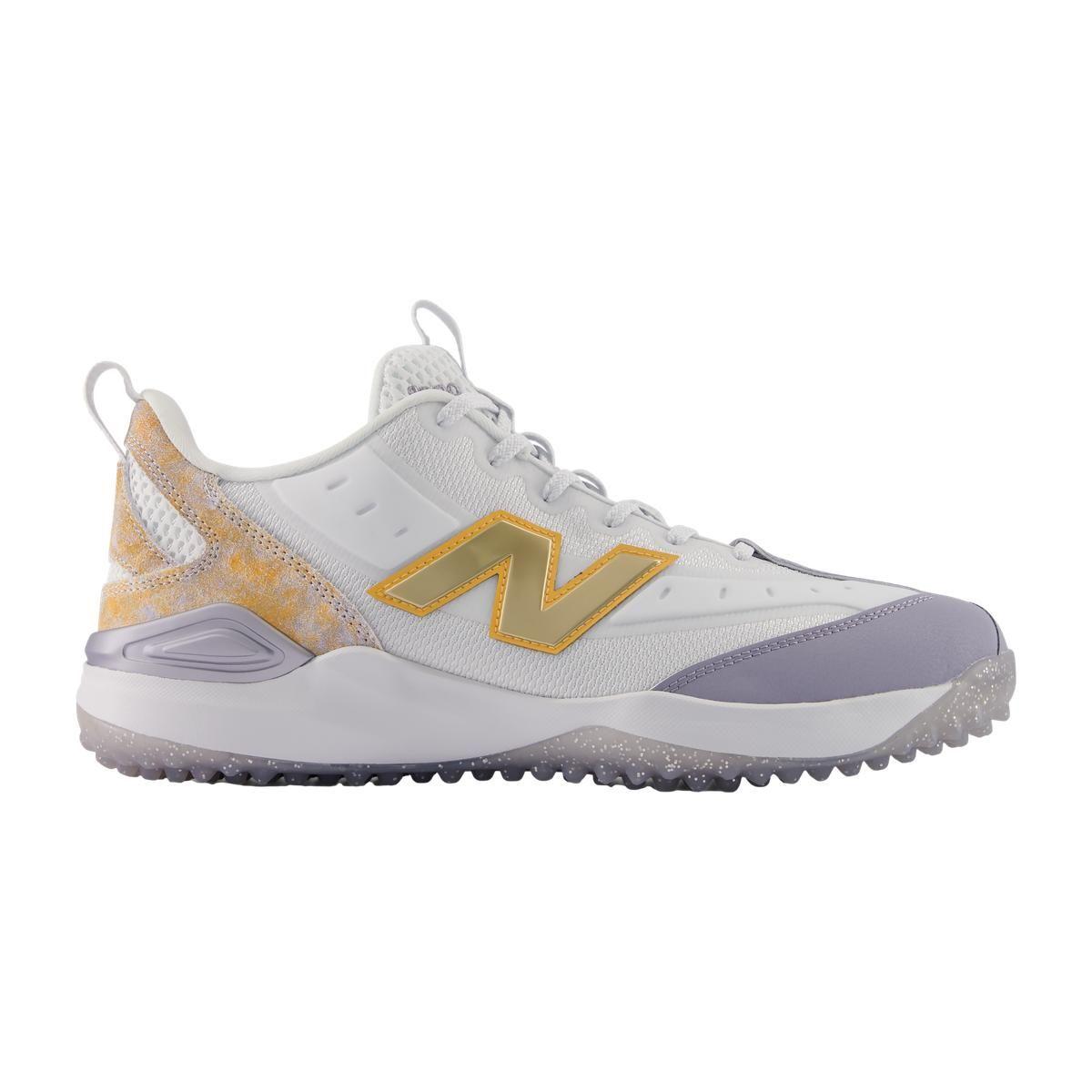 New Balance 3000v8 Energy White/Gold Turf Baseball Shoes
