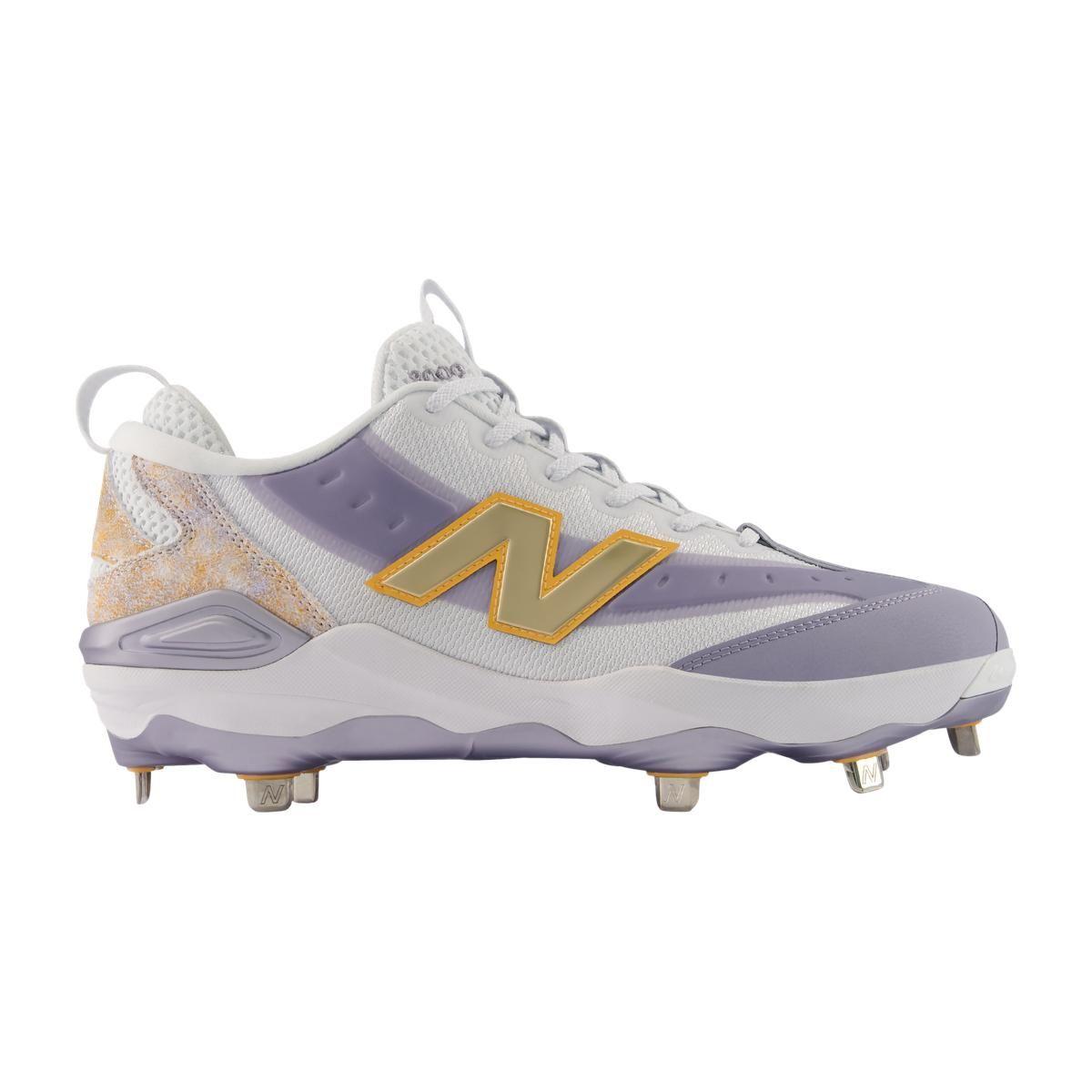 New Balance 3000v8 Energy White/Gold Metal Baseball Cleats