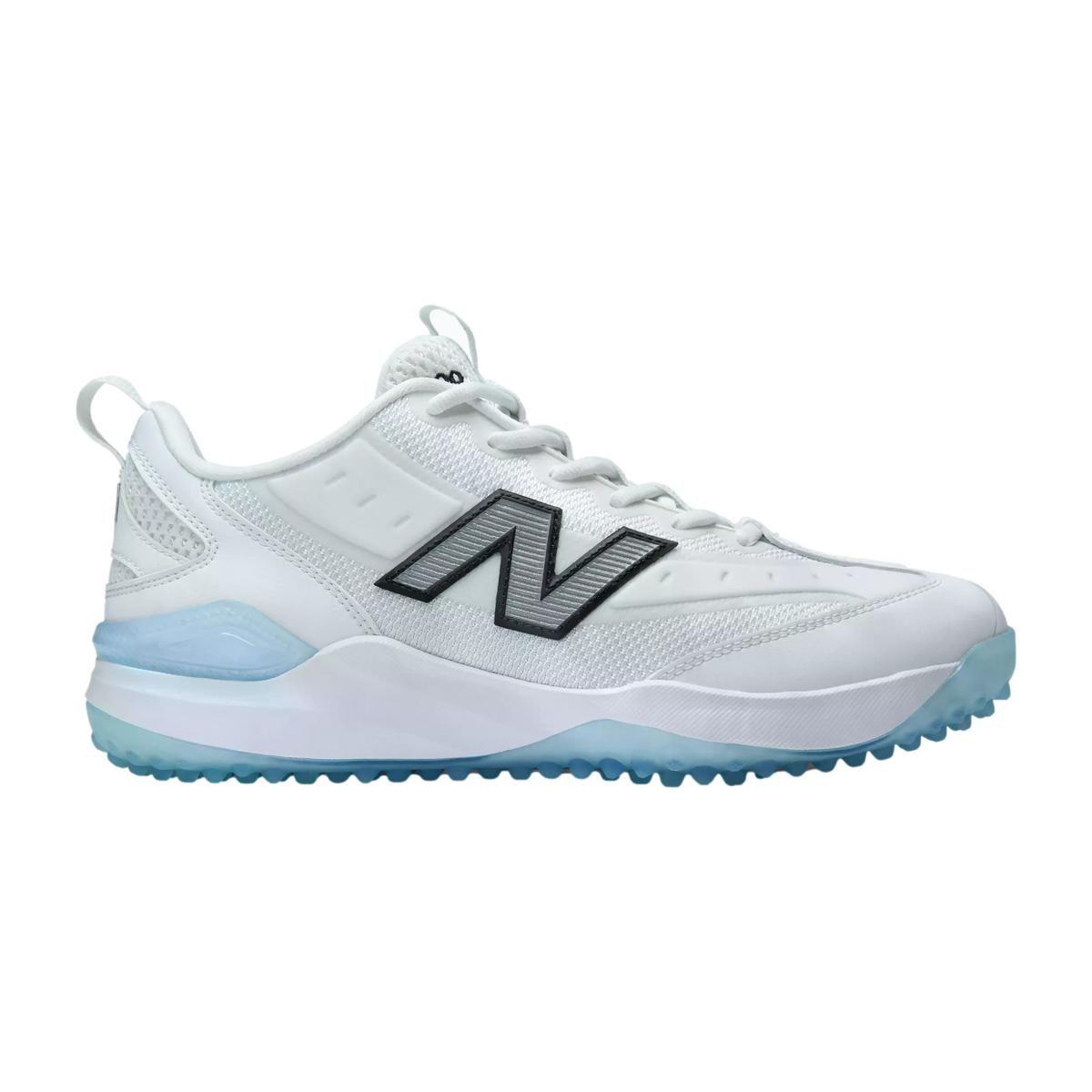 New Balance 3000v8 White/Raincloud Turf Baseball Shoes