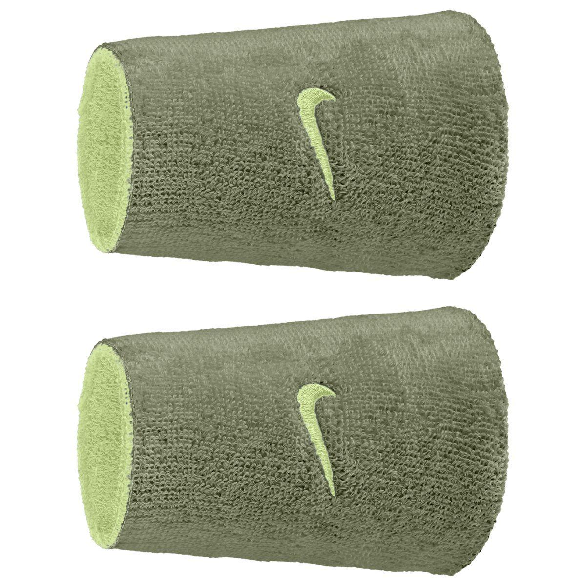 Nike Swoosh Classic Reversible Double Wide Wristbands - 2 PK|Green