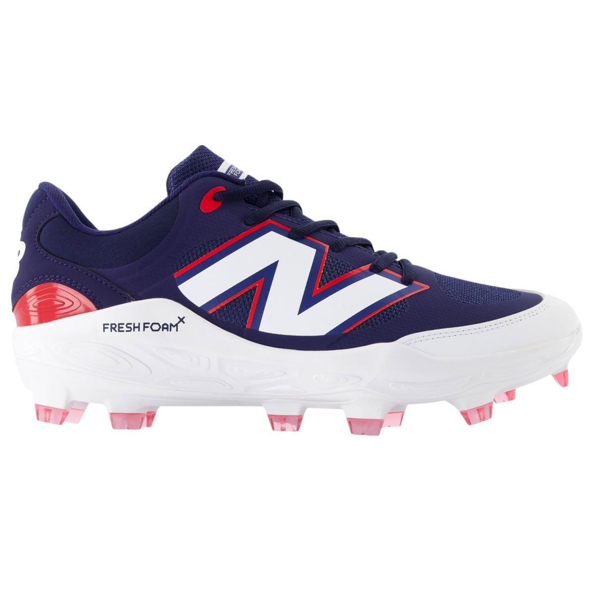 New Balance Fresh Foam 3000v7 Navy/Red Molded Baseball Cleat