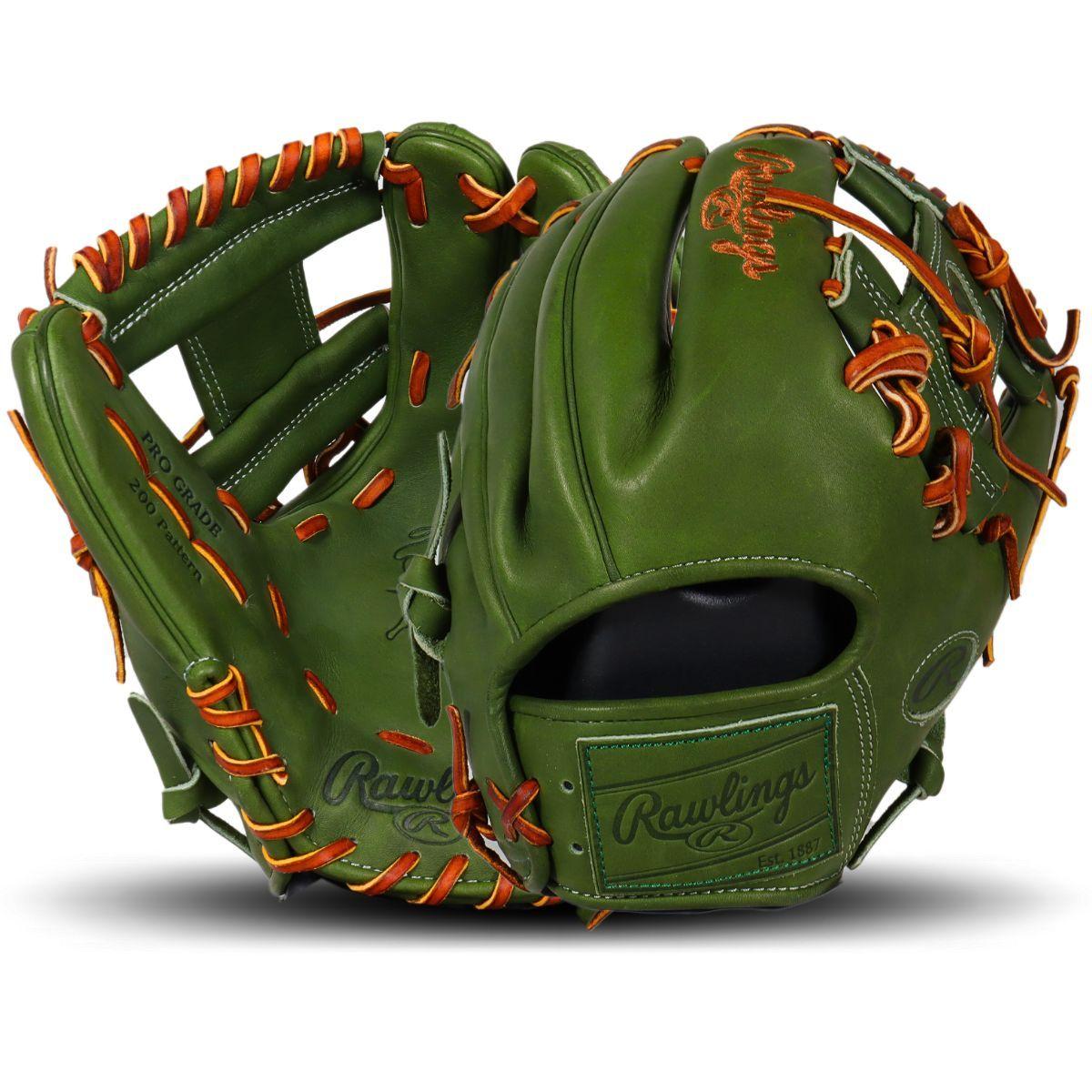 Rawlings Heart of the Hide PRO204 Military Green Monochrome 11.5" Infield Glove