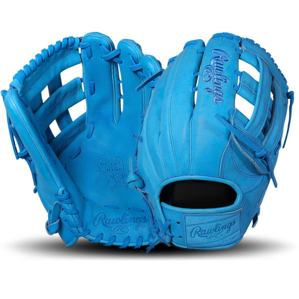 Rawlings Heart of the Hide Columbia Blue Monochrome 12.75" Outfield Glove