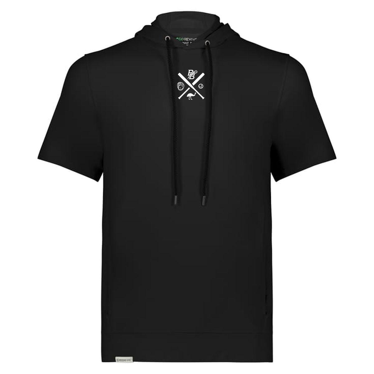 Power Alley Black Adult Short Sleeve Hoodie front