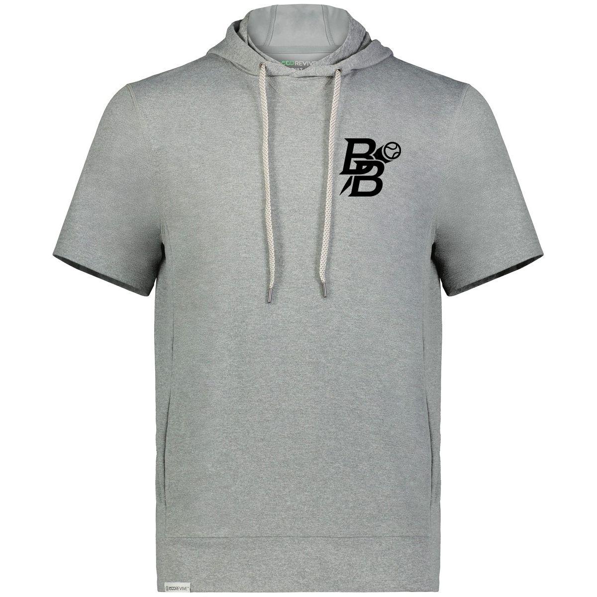 Power Alley Grey Adult Short Sleeve Hoodie