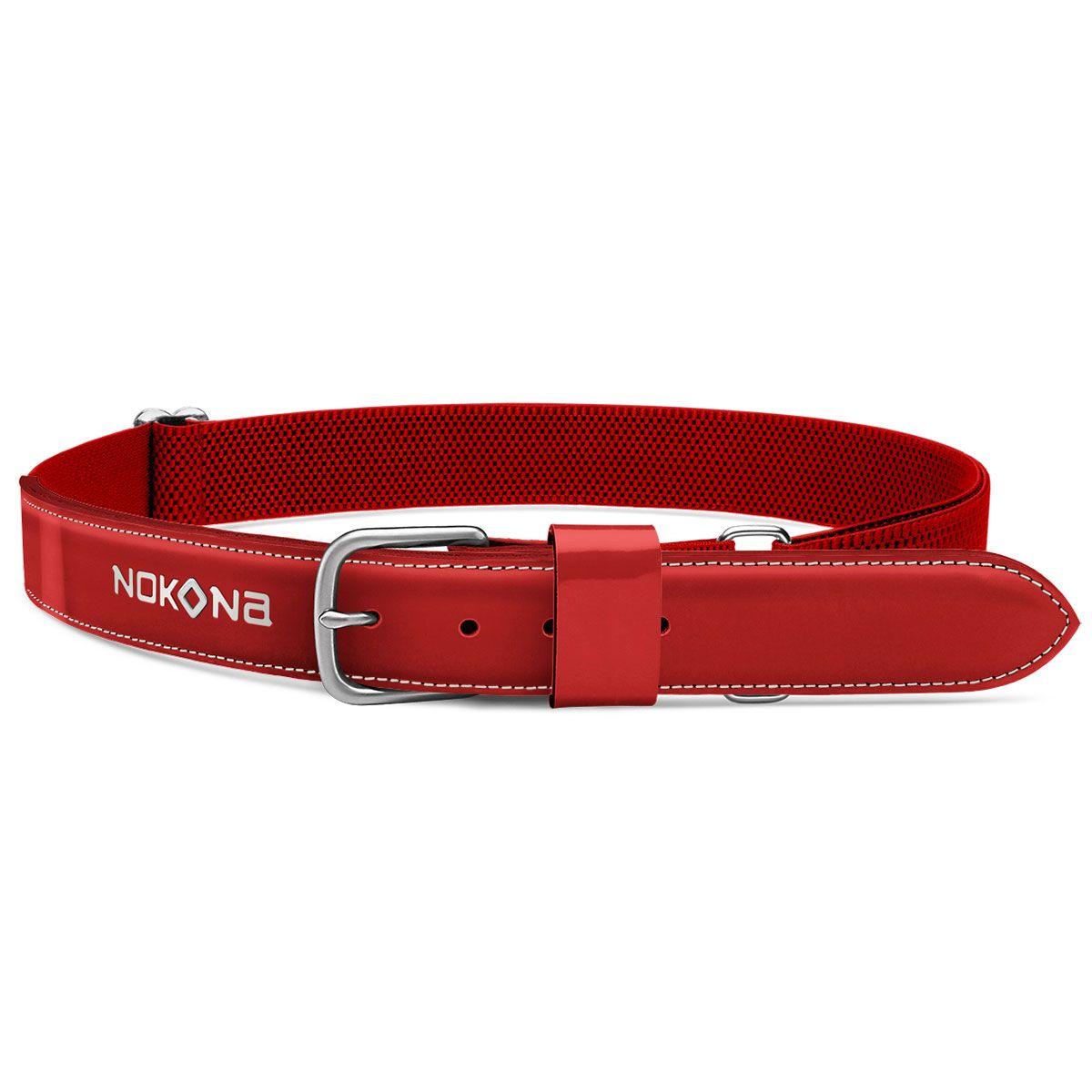 Nokona Leather ShowBelt Red