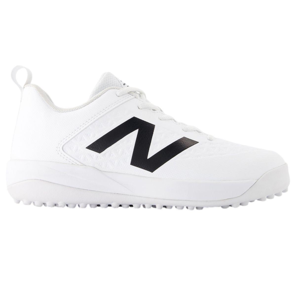 New Balance 4040v8 White Youth Turf Baseball Shoes