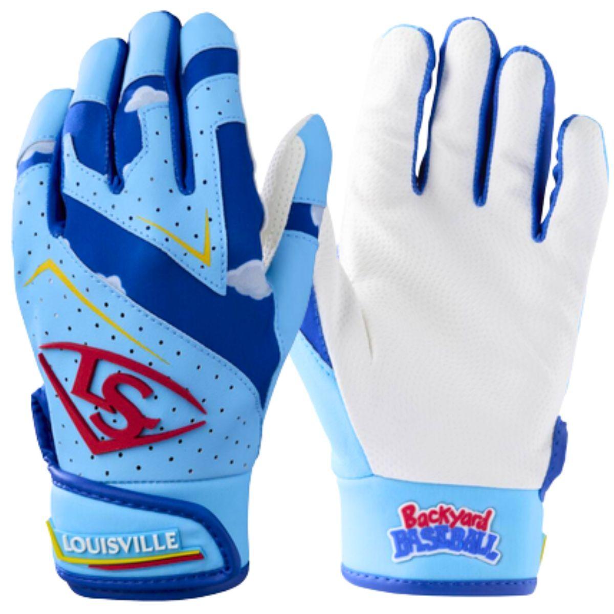 Louisville Slugger Backyard Baseball "Clouds" Genuine Youth Batting Gloves