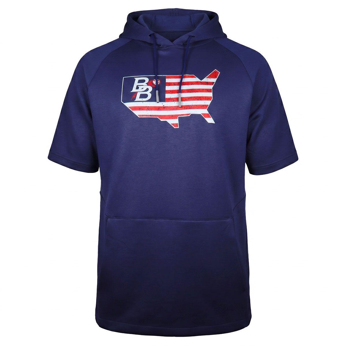 Better Baseball x EvoShield American Flag Short Sleeve Adult Hoodie