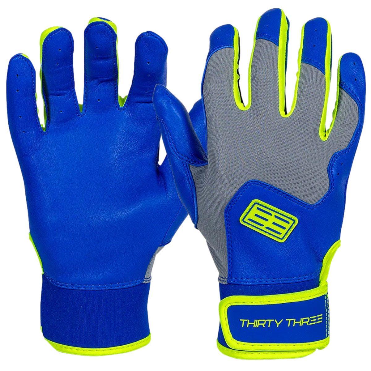 33 Gloves SL Elite Short Cuff Youth Batting Gloves Royal