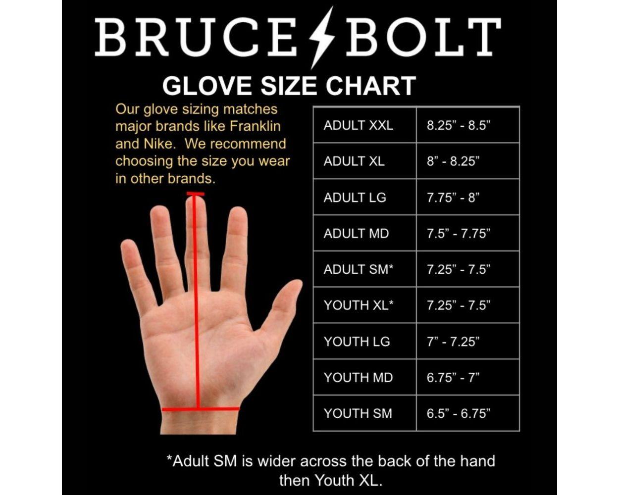 Bruce Bolt Large Batting Gloves(2 pairs)