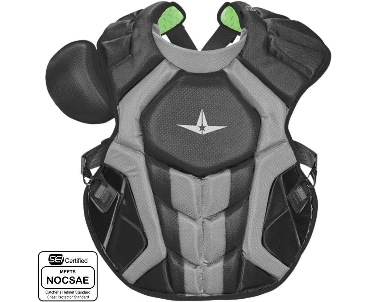 All-Star System 7 Axis Adult Chest Protector (Commotio Cordis), Black