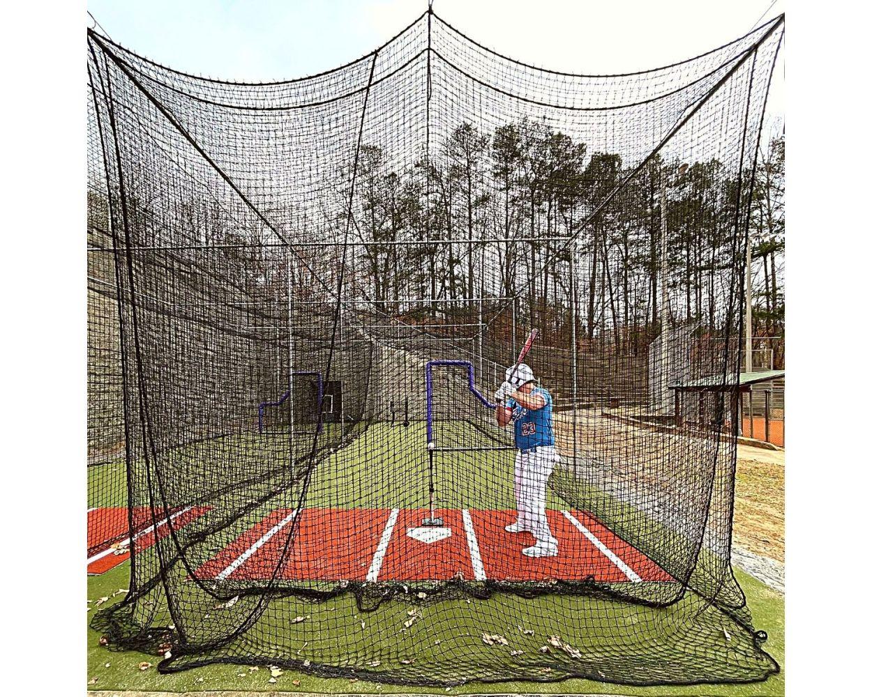 Outdoor Batting Cage Net, 1-3/4 Square Mesh