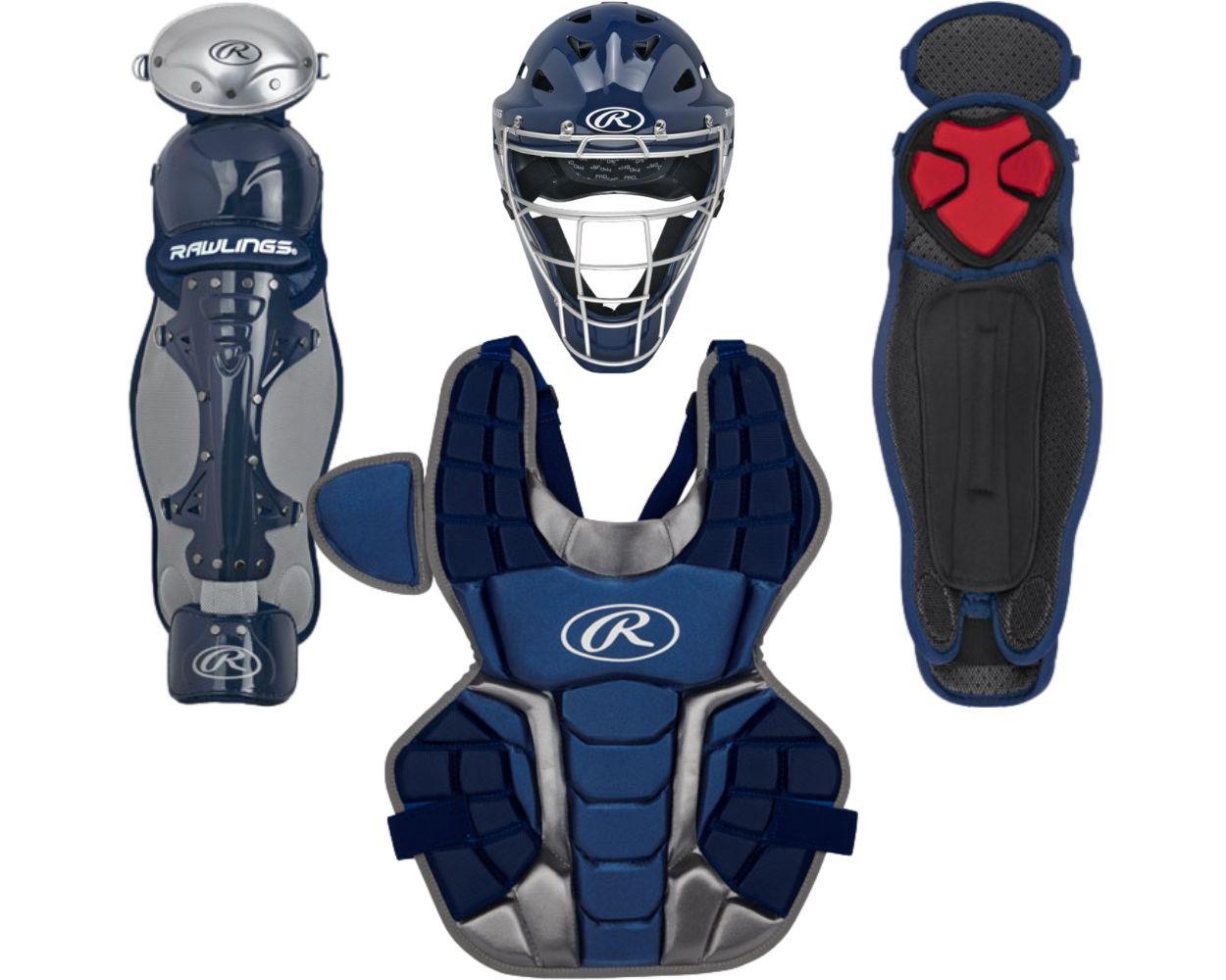 Rawlings Youth Renegade Catcher's Set Scarlet | Silver