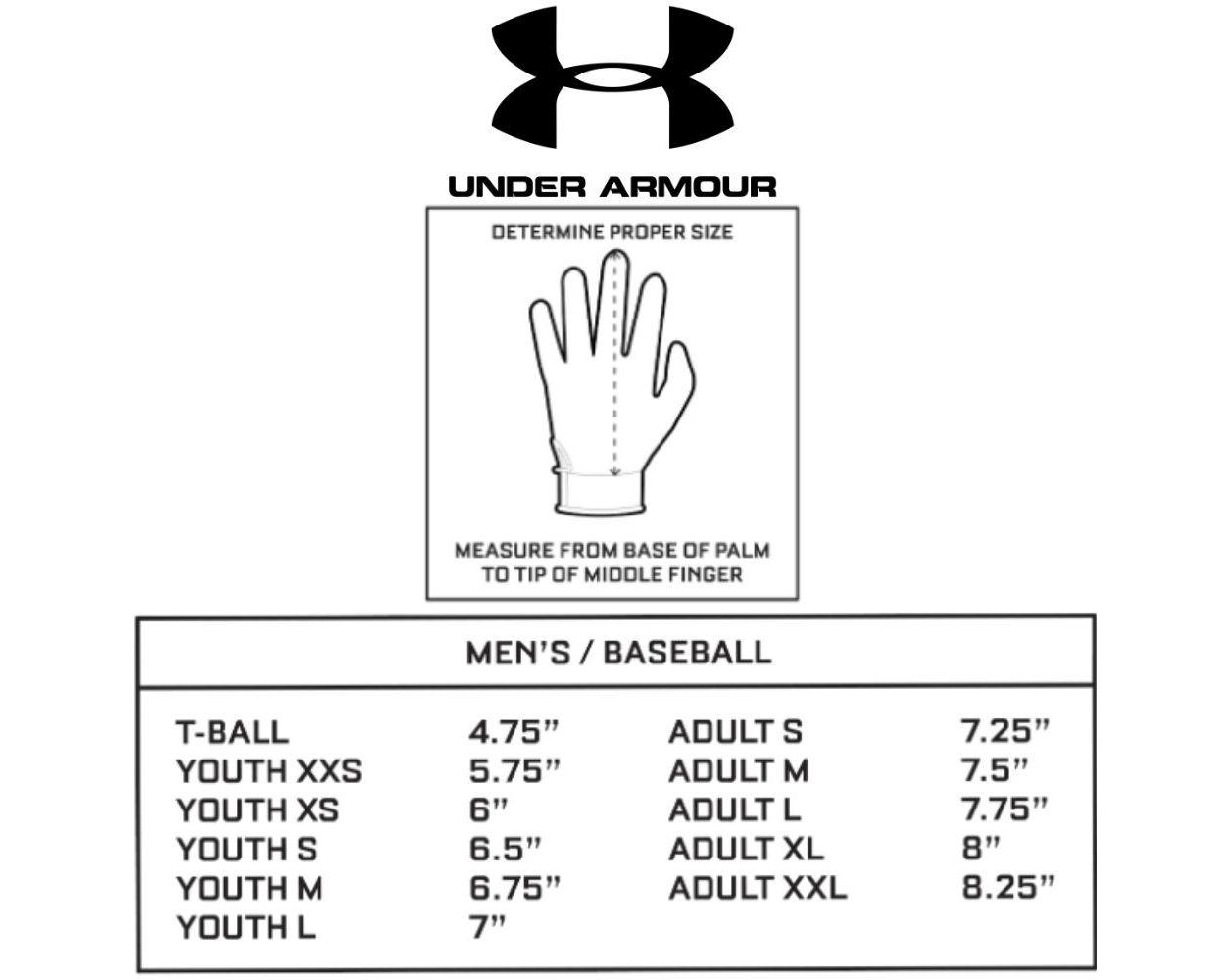 Under armour top football glove sizing