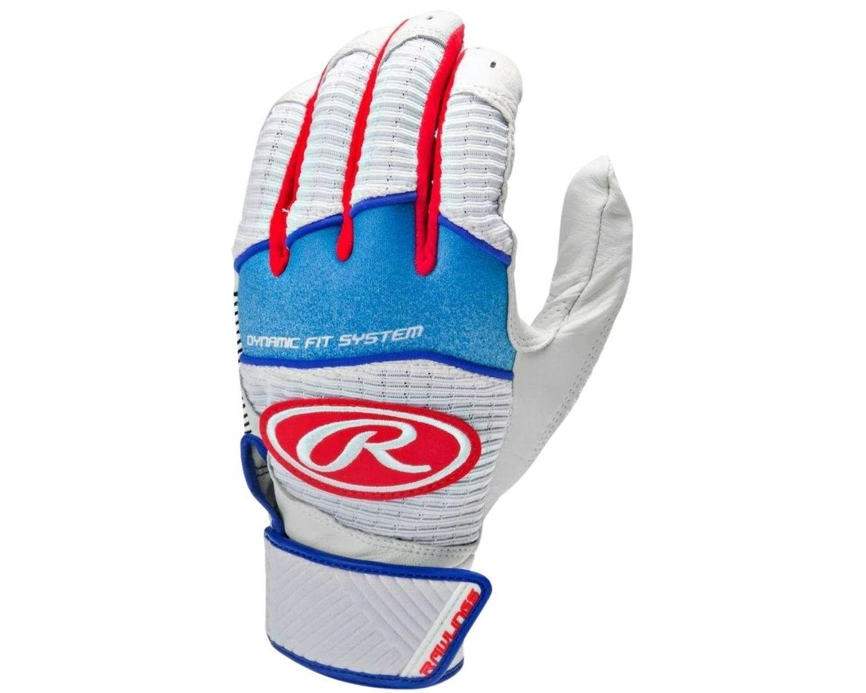 Red white and blue youth shop batting gloves