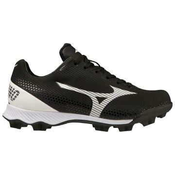 Mizuno Wave LightRevo TPU Low Black/White Youth Molded Baseball Cleat