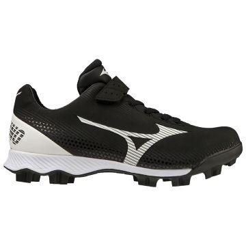 Mizuno Wave LightRevo TPU Low Black/White Youth Molded Baseball Cleat: 320674