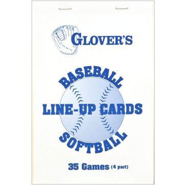 Glovers BB-103 Glover's Baseball/Softball 35 Game Line-Up Cards